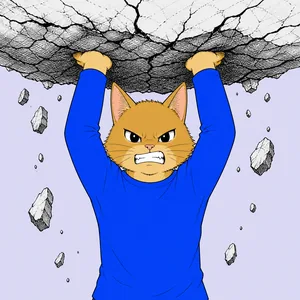 Cat holding up a collapsing ceiling